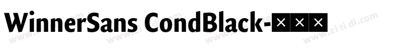 WinnerSans CondBlack字体转换 WinnerSans CondBlack字体转换